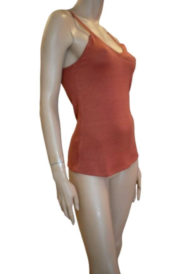 'Marjolaine' Caraco en maille, soie & coton, marron, 'Acquise' - Image 6
