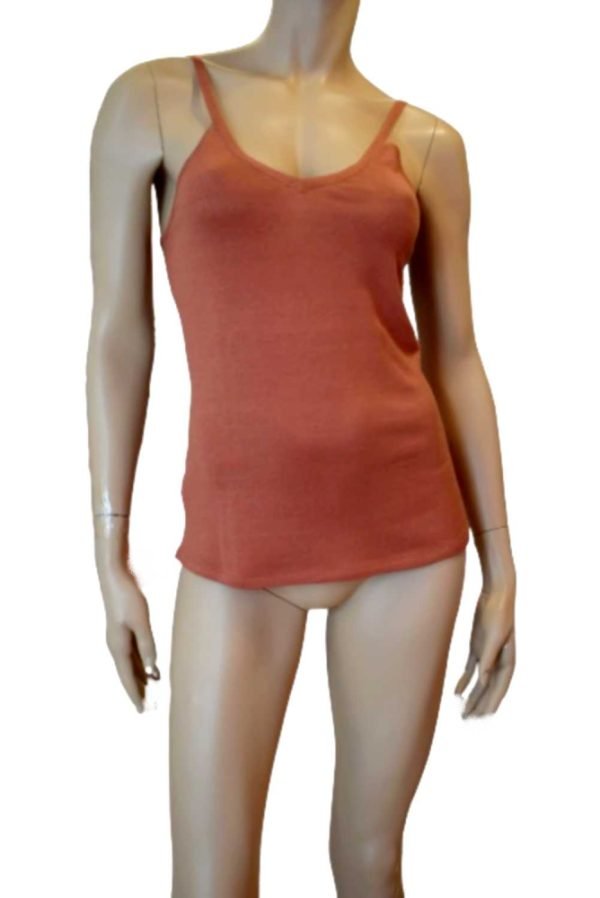 'Marjolaine' Caraco en maille, soie & coton, marron, 'Acquise' - Image 7