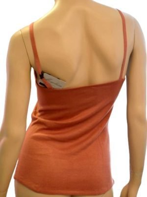 'Marjolaine' Caraco en maille, soie & coton, marron, 'Acquise'