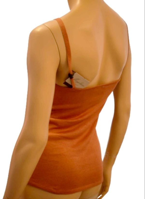 'Marjolaine' Caraco en maille, soie & coton, marron, 'Acquise' - Image 5
