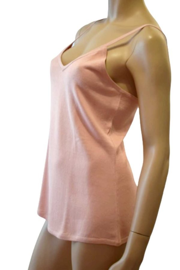 'Marjolaine' Caraco en maille, soie & coton, rose, 'Acquise' - Image 5