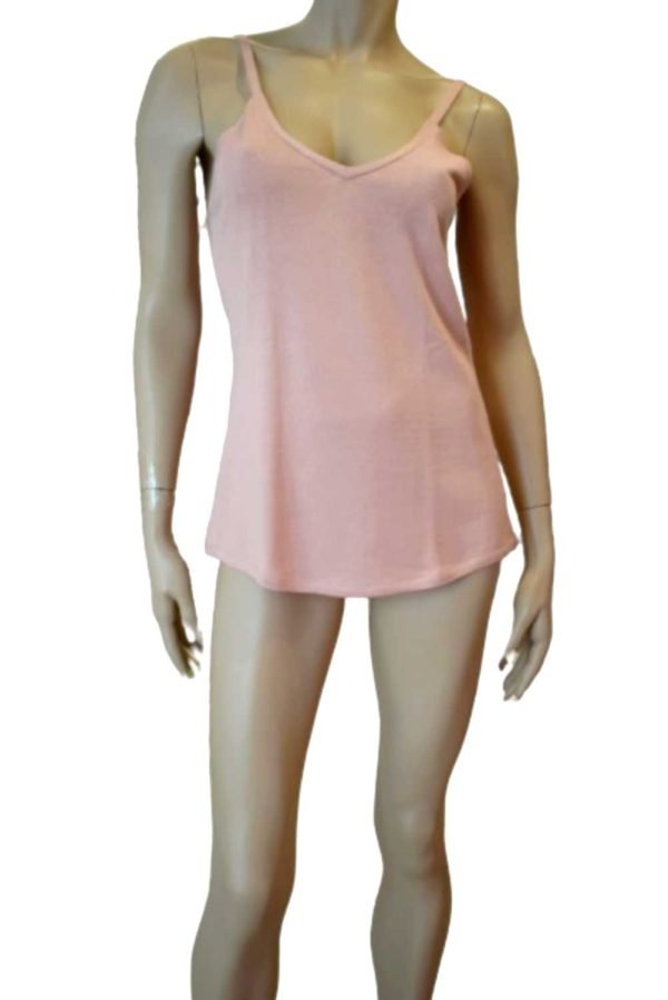 'Marjolaine' Caraco en maille, soie & coton, rose, 'Acquise' - Image 7