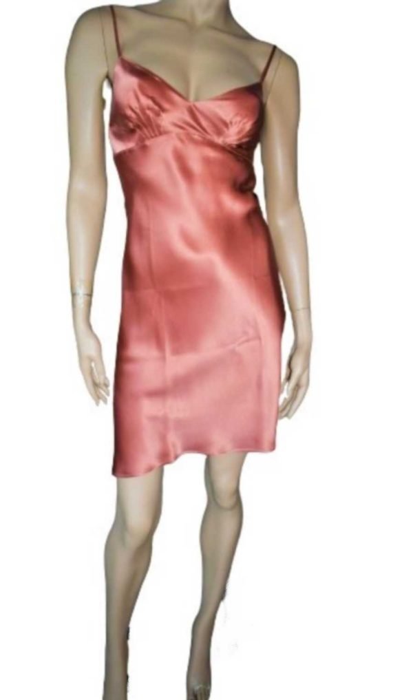'Marjolaine' Combinette 100% soie, rose Argile, 'Soie Unie' – Image 7