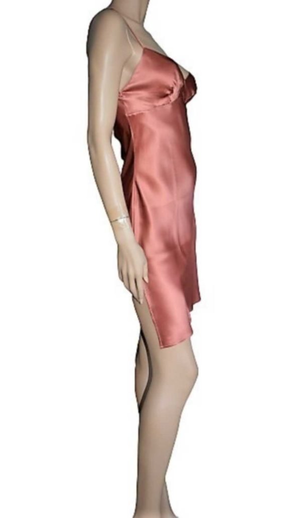 'Marjolaine' Combinette 100% soie, rose Argile, 'Soie Unie' – Image 9