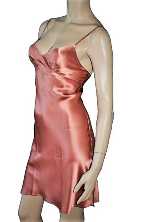 'Marjolaine' Combinette 100% soie, rose Argile, 'Soie Unie' – Image 5
