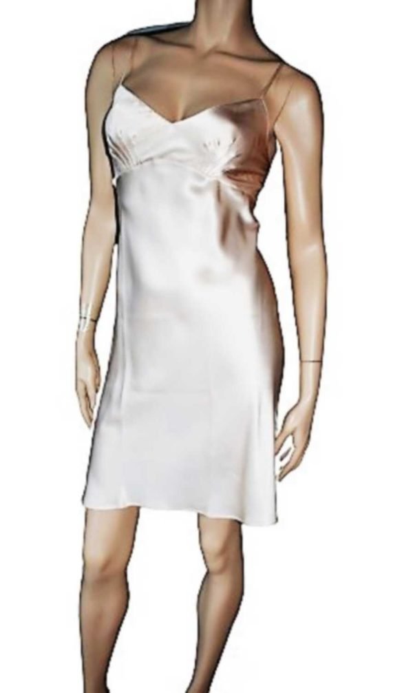 'Marjolaine' Combinette 100% soie, beige Sable, 'Soie Unie' - Image 8