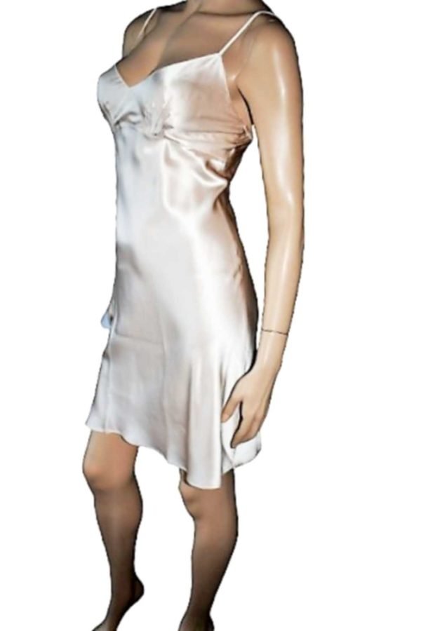 'Marjolaine' Combinette 100% soie, beige Sable, 'Soie Unie' - Image 10