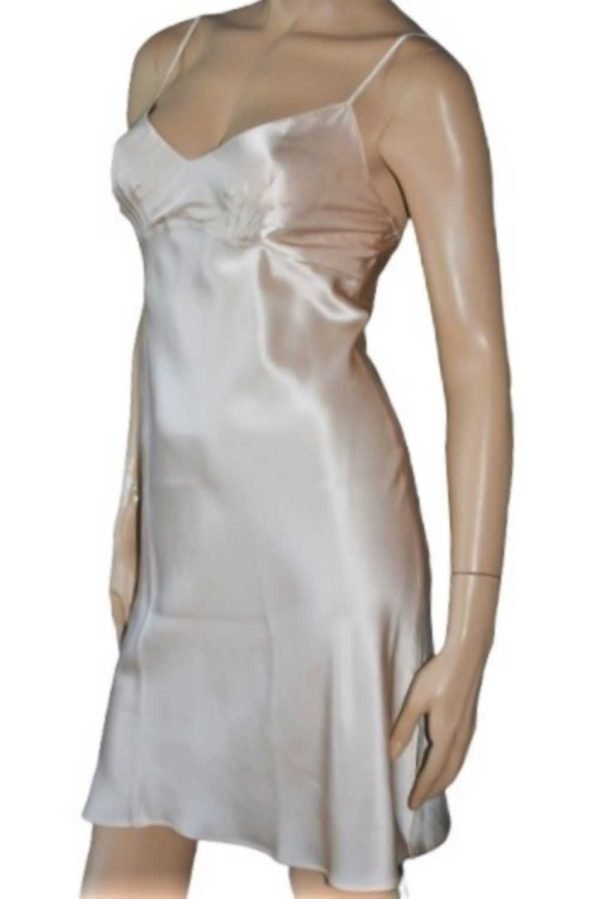'Marjolaine' Combinette 100% soie, beige Sable, 'Soie Unie' - Image 6