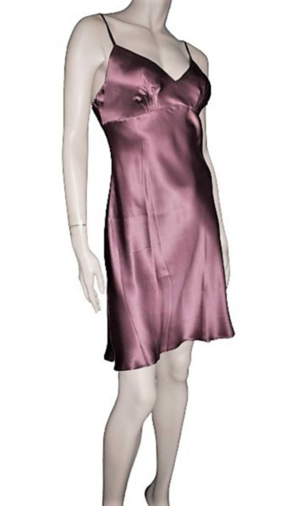 'Marjolaine' Combinette 100% soie, bordeaux Cuir, 'Soie Unie' - Image 7