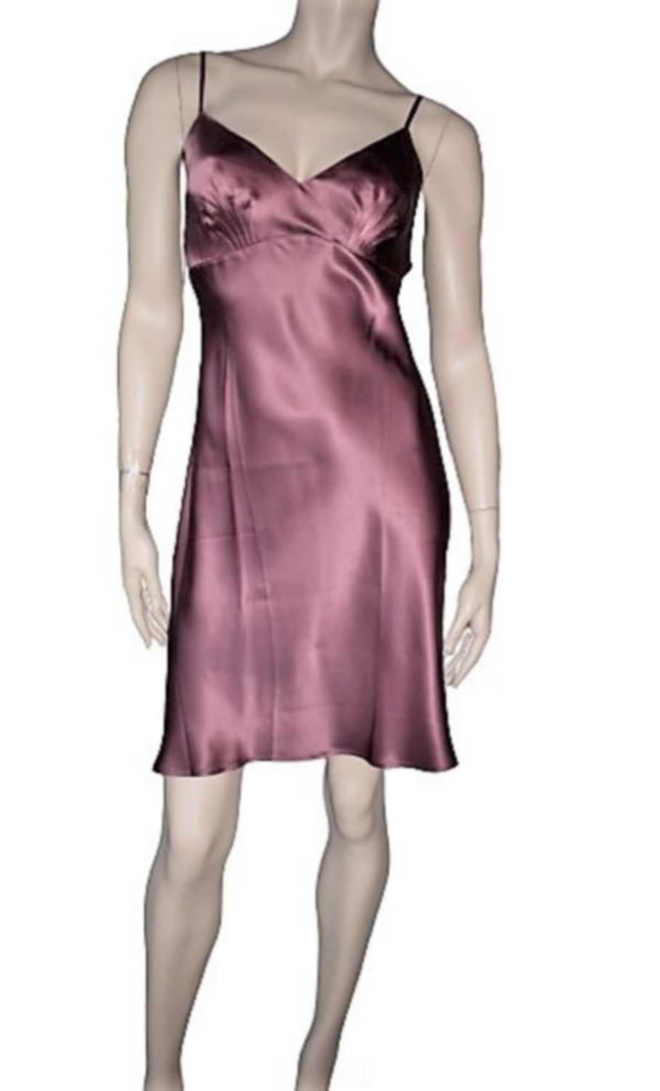 'Marjolaine' Combinette 100% soie, bordeaux Cuir, 'Soie Unie' - Image 6