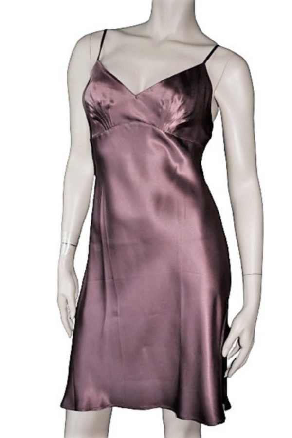 'Marjolaine' Combinette 100% soie, bordeaux Cuir, 'Soie Unie'