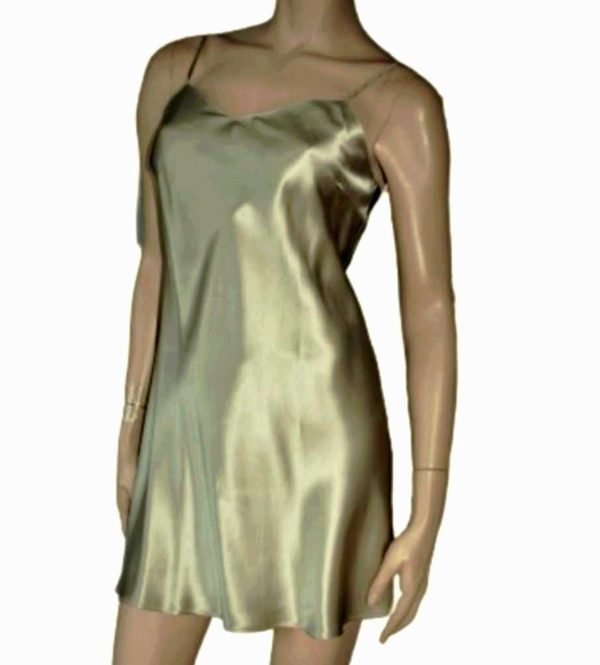 'Marjolaine' Combinette 100% soie, bronze Sésame, 'Soie Unie'