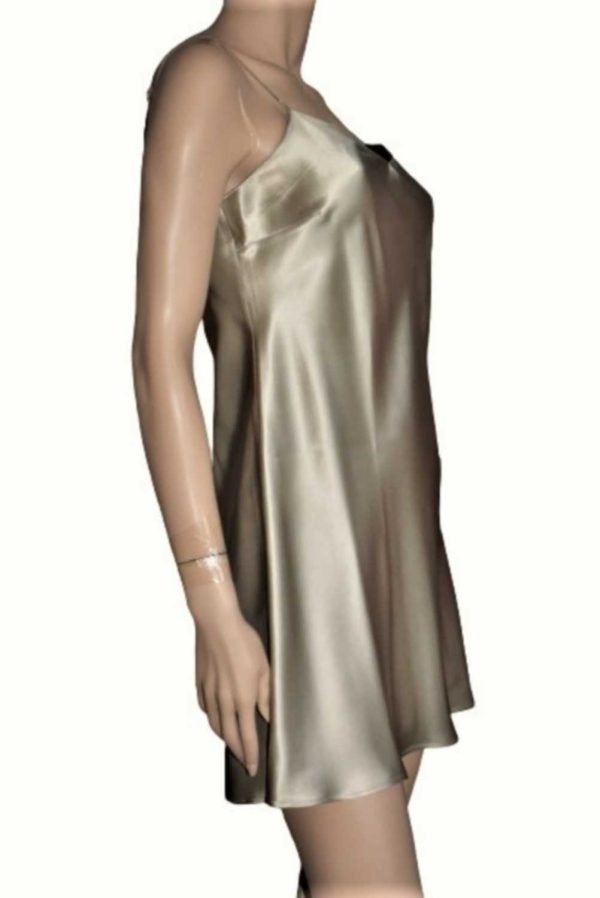 'Marjolaine' Combinette 100% soie, bronze Sésame, 'Soie Unie' - Image 6