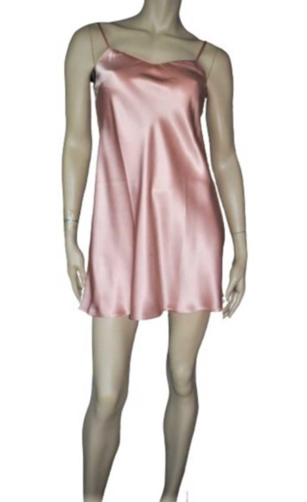 'Marjolaine' Combinette 100% soie, rose Fleur, 'Soie Unie' – Image 8