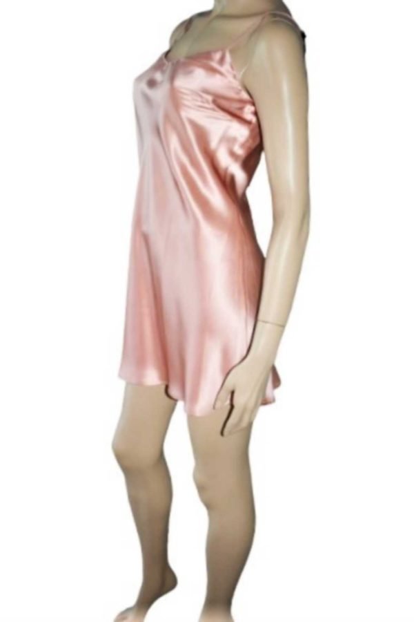 'Marjolaine' Combinette 100% soie, rose Fleur, 'Soie Unie' – Image 9