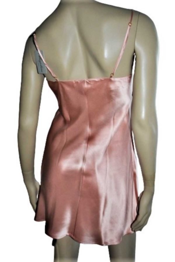 'Marjolaine' Combinette 100% soie, rose Fleur, 'Soie Unie' – Image 2