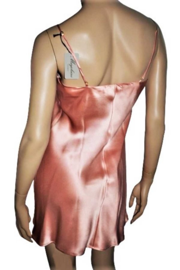 'Marjolaine' Combinette 100% soie, rose Fleur, 'Soie Unie' – Image 4