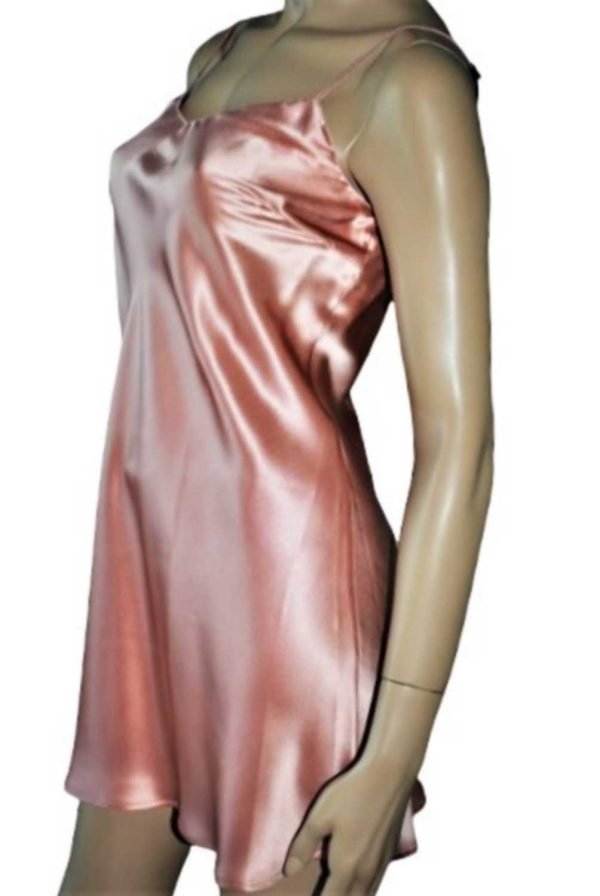 'Marjolaine' Combinette 100% soie, rose Fleur, 'Soie Unie' – Image 5