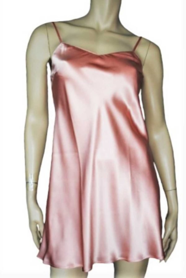 'Marjolaine' Combinette 100% soie, rose Fleur, 'Soie Unie' – Image 3