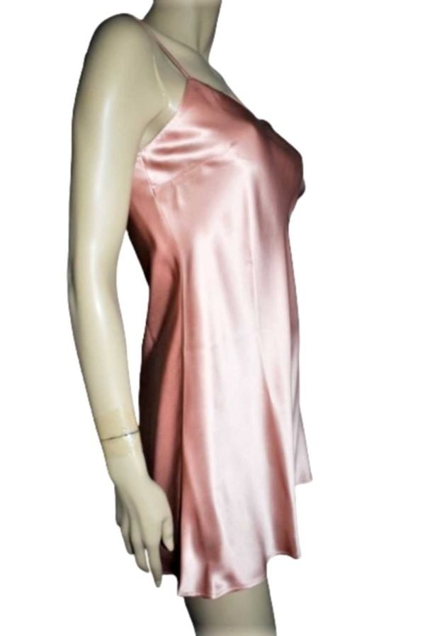 'Marjolaine' Combinette 100% soie, rose Fleur, 'Soie Unie' – Image 6