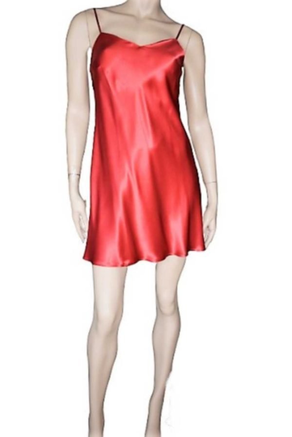 'Marjolaine' Combinette 100% soie, rouge Grenat, 'Soie Unie' - Image 7