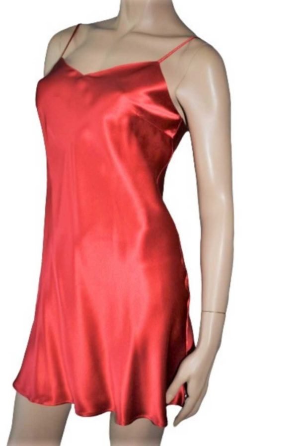'Marjolaine' Combinette 100% soie, rouge Grenat, 'Soie Unie'