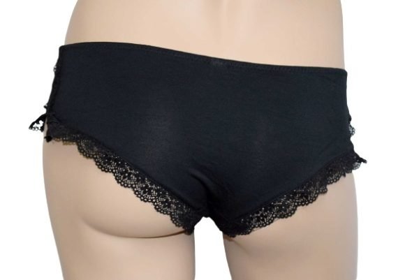 'Aimée Lingerie' Set Caraco + Shorty, 95% coton, Noir, 'Arpège' – Image 6