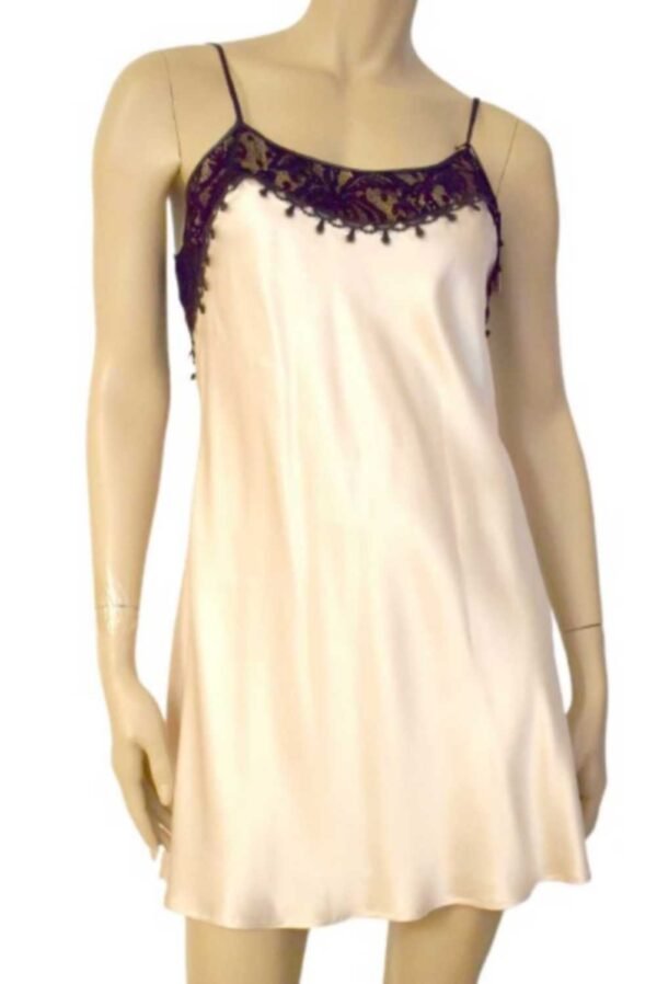 'Marjolaine' Combinette, 100% soie, Beige, 'Faustine' - Image 3