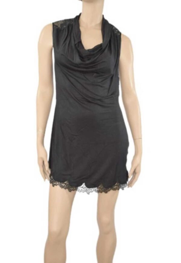 'Marjolaine' Nuisette Courte 95% Viscose, Noir, 'Avantage' - Image 4