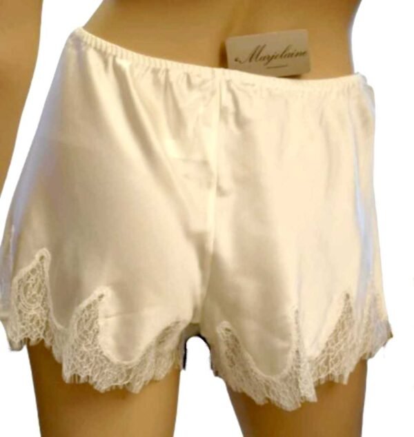 'Marjolaine' Culotte 100%  soie & dentelle, Naturel, 'Themis' – Image 2