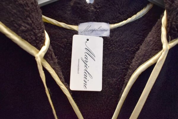 'Marjolaine' Cape + capuche, polyester polaire, Noir, 'Ours' - Image 9