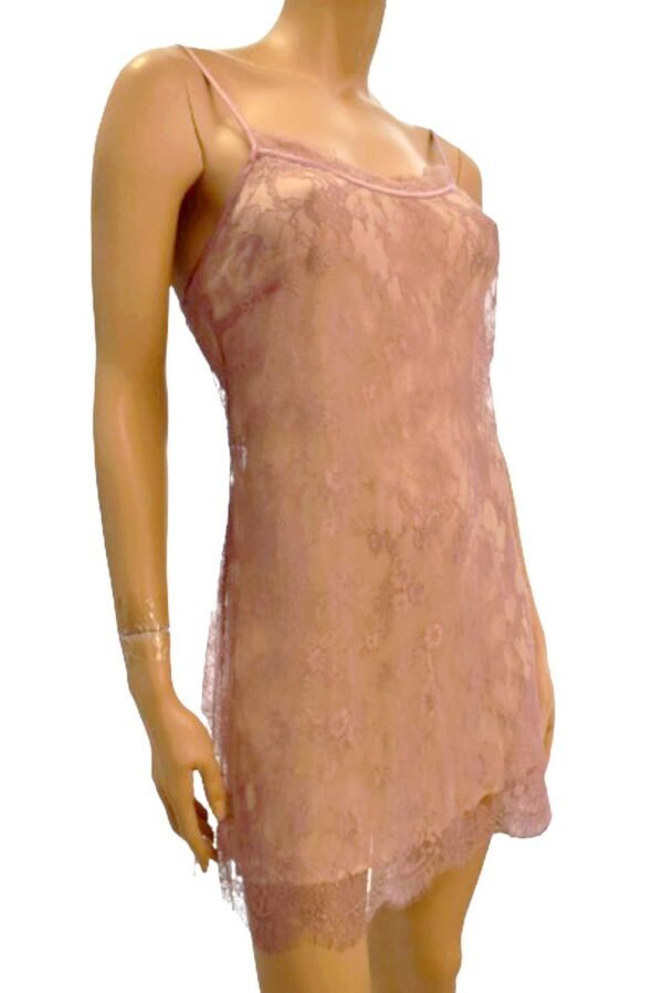 'Marjolaine' Combinette en soie, Vieux Rose, 'Insolente' - Image 3