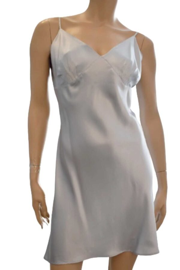 'Marjolaine' Combinette 100% soie, Bleu-gris, '202103'