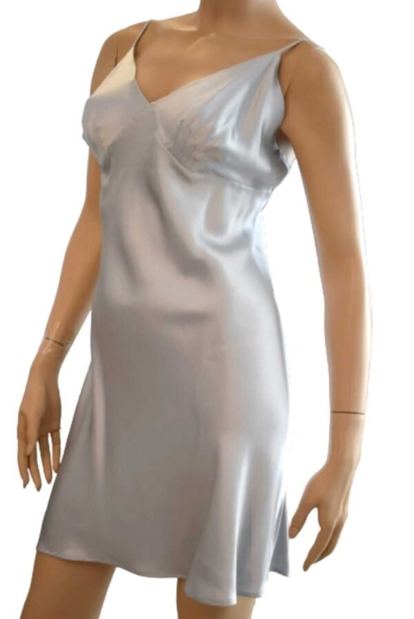 'Marjolaine' Combinette 100% soie, Bleu-gris, '202103' – Image 5