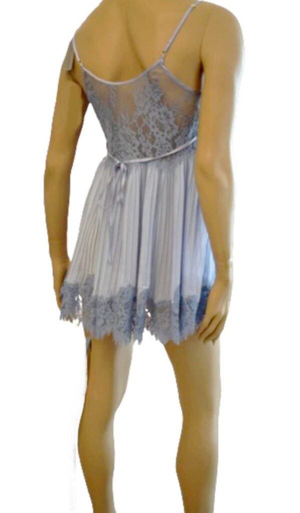 'Marjolaine' Nuisette en polyester & dentelle, Bleu, 'Joaillerie' - Image 5