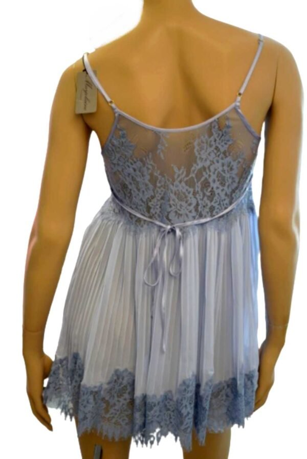 'Marjolaine' Nuisette en polyester & dentelle, Bleu, 'Joaillerie' - Image 2