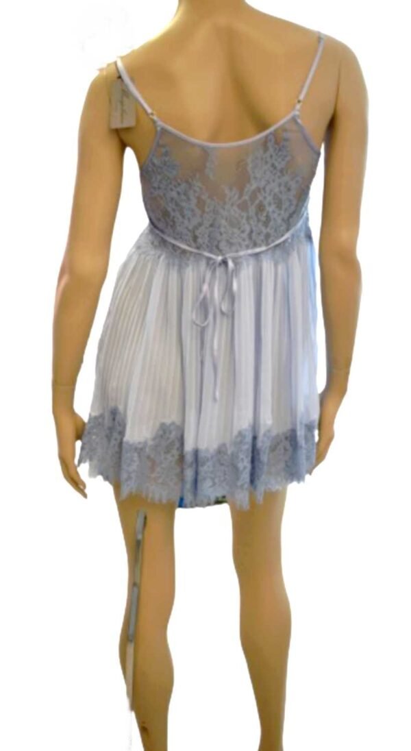 'Marjolaine' Nuisette en polyester & dentelle, Bleu, 'Joaillerie' - Image 7