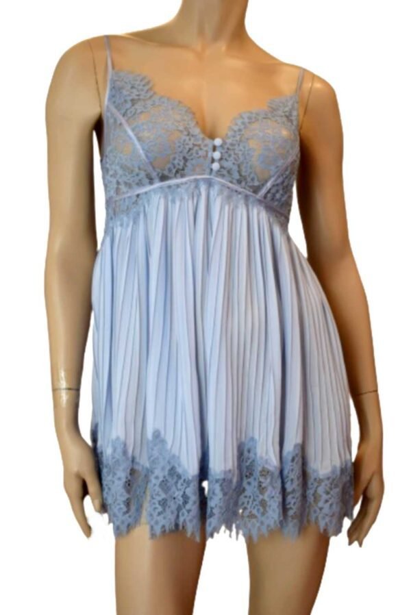 'Marjolaine' Nuisette en polyester & dentelle, Bleu, 'Joaillerie'