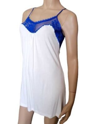 'Marjolaine' Combinette,Viscose, Naturel &Bleu,'Solitude'