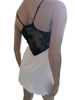 'Marjolaine' Combinette,Viscose, Naturel &Noir,'Solitude'